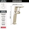 DELTA Pivotal Single Handle Vessel Bathroom Faucet — Lumicoat® Polished Nickel