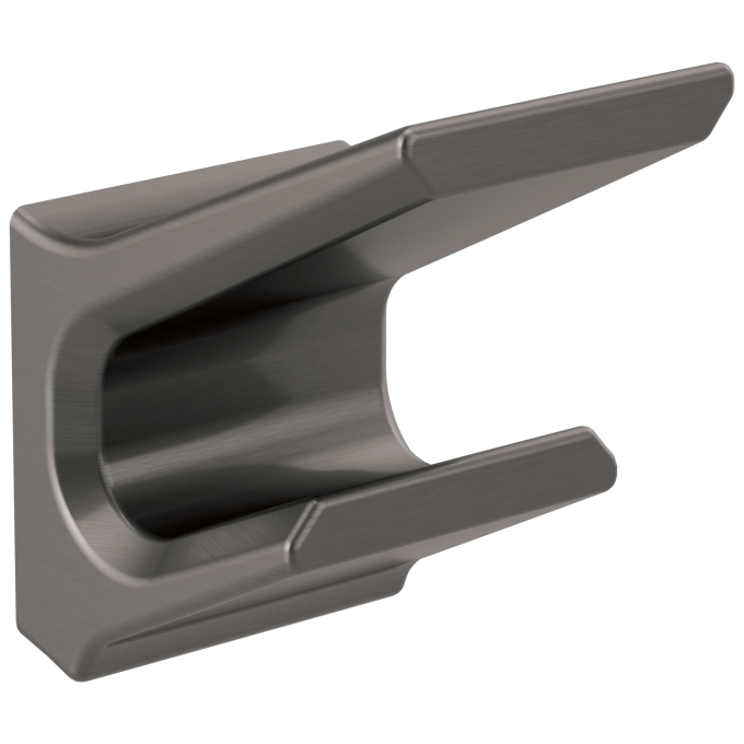 DELTA Pivotal Double Robe Hook — Black Stainless