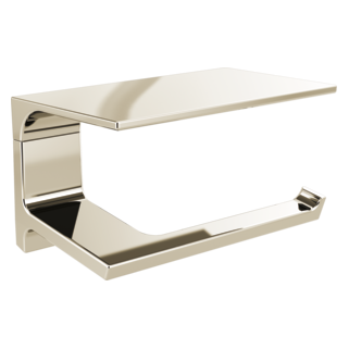 DELTA Pivotal Tissue Holder with Shelf — Polished Nickel