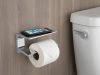 DELTA Pivotal Tissue Holder with Shelf — Chrome
