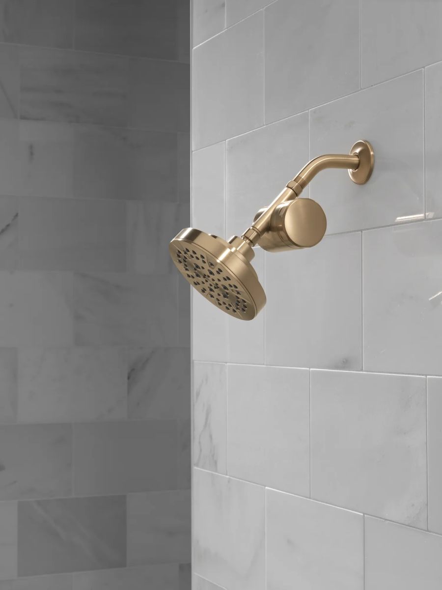 DELTA Universal Showering Components 5-Setting Showerhead — Champagne Bronze