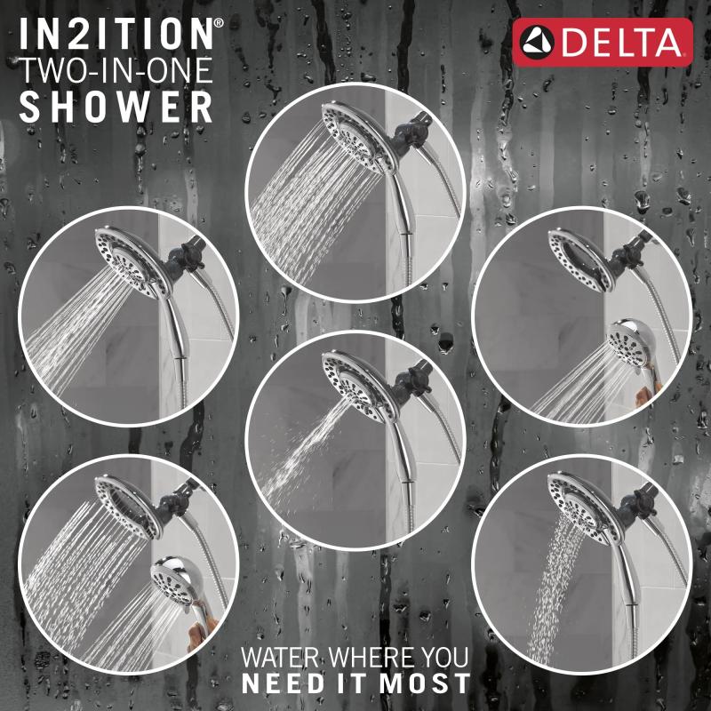 DELTA Clarifi Shower Filter Attachment with 4-Setting In2ition — Chrome