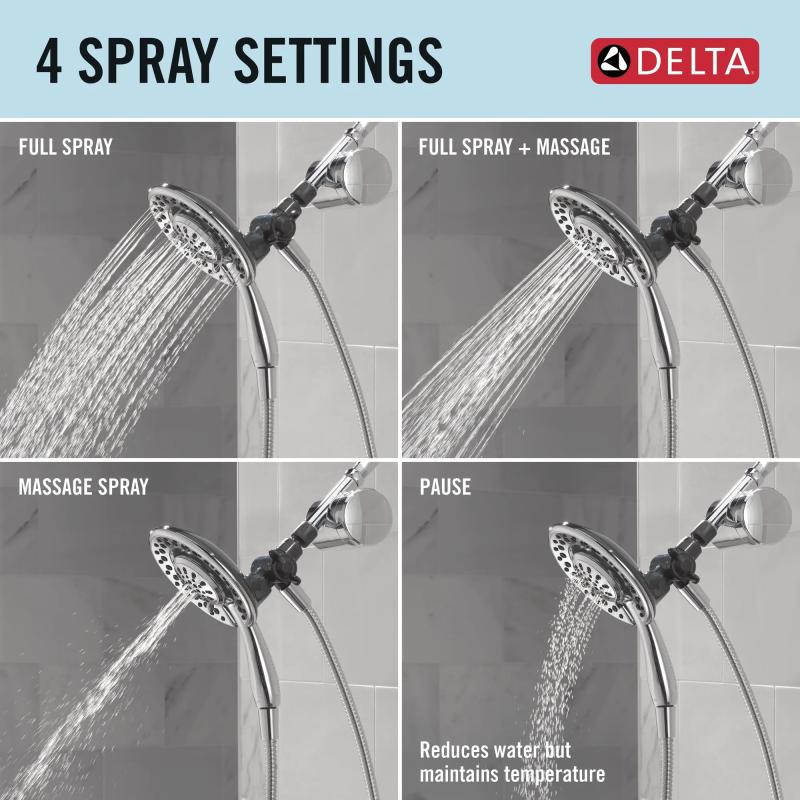 DELTA Clarifi Shower Filter Attachment with 4-Setting In2ition — Chrome