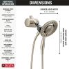 DELTA Clarifi Shower Filter Attachment with 4-Setting In2ition — Spotshield Brushed Nickel