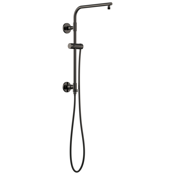 BRIZO Other 18" Linear Round Shower Column — Brilliance Black Onyx