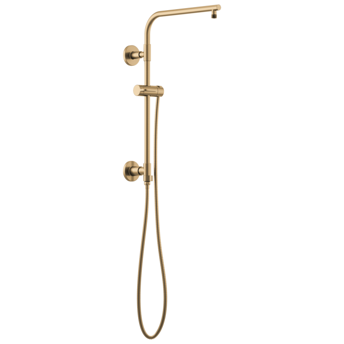 BRIZO Essential Shower 18" Linear Round Shower Column — Luxe Gold