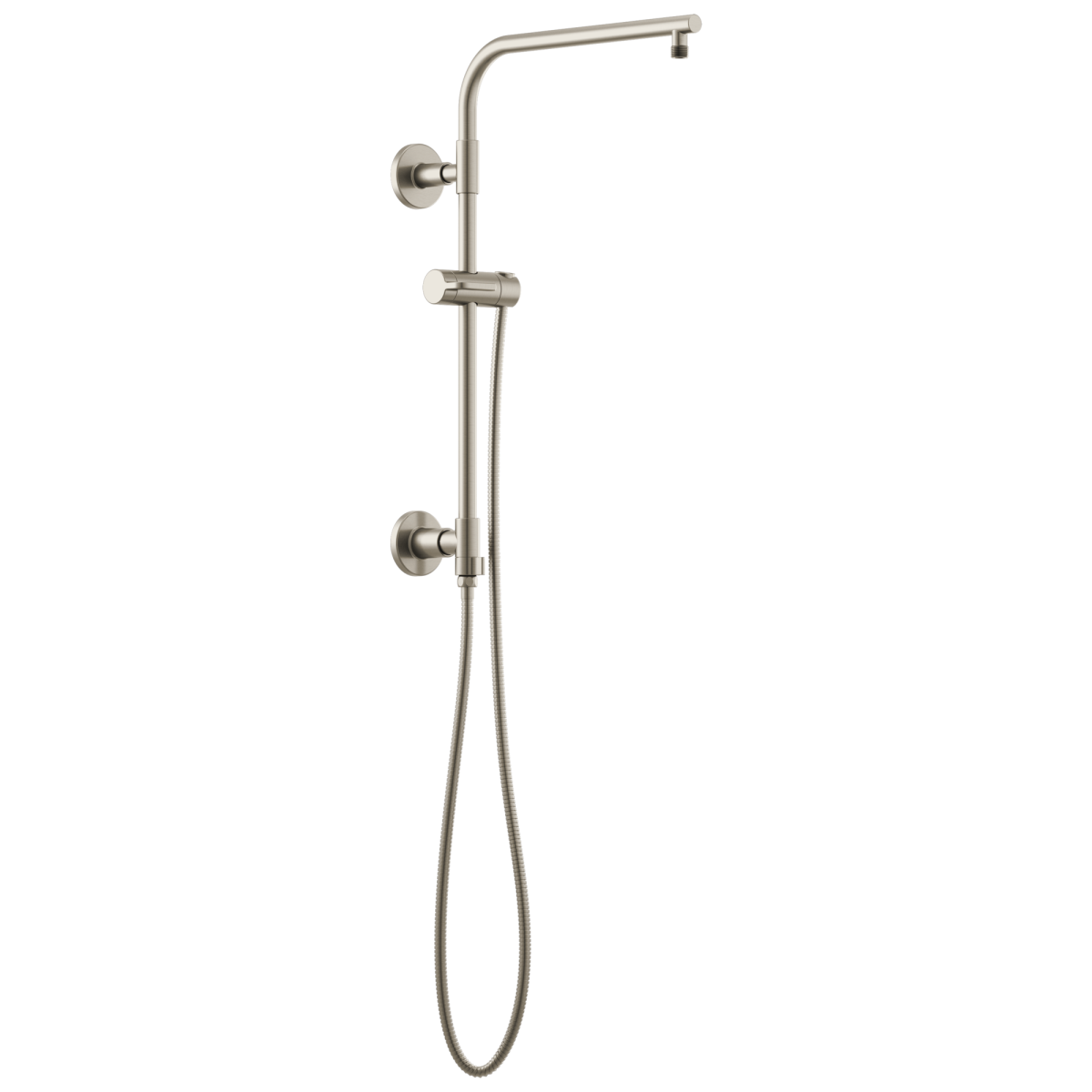 BRIZO Essential Shower 18" Linear Round Shower Column — Luxe Nickel