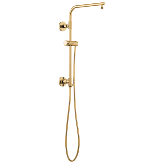 BRIZO Essential Shower 18" Linear Round Shower Column — Polished Gold