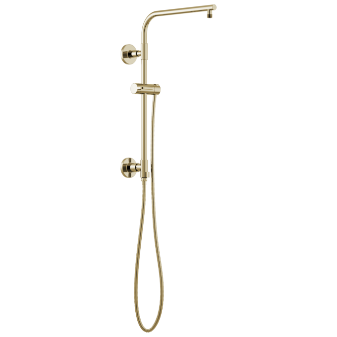BRIZO Essential Shower 18" Linear Round Shower Column — Polished Nickel