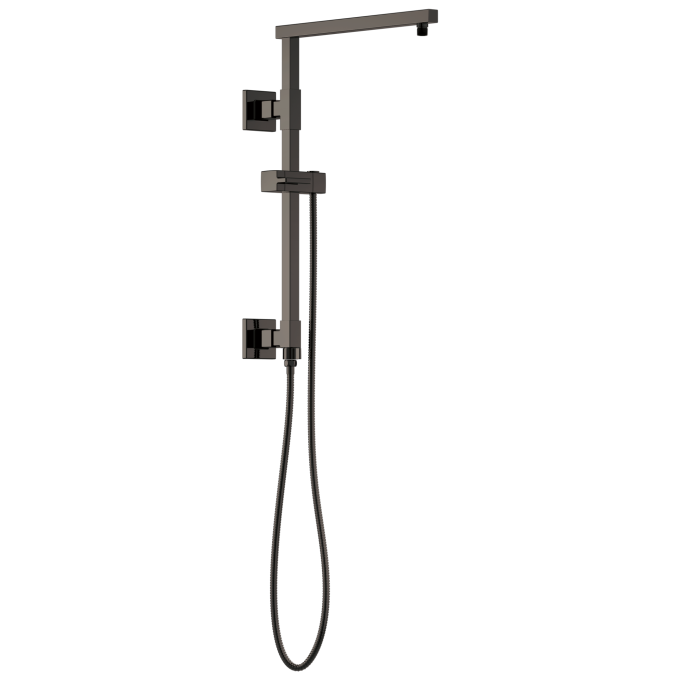 BRIZO Other 18" Linear Square Shower Column — Brilliance Black Onyx
