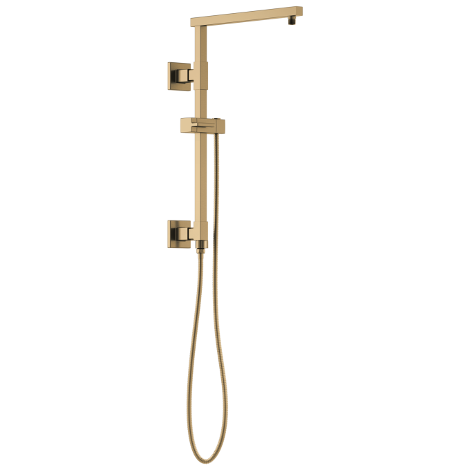 BRIZO Essential Shower 18" Linear Square Shower Column — Luxe Gold