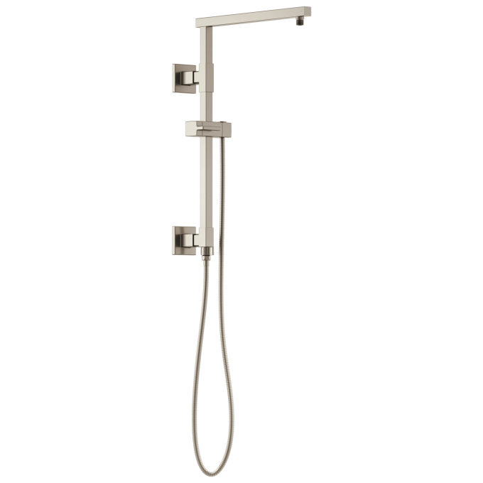 BRIZO Essential Shower 18" Linear Square Shower Column — Luxe Nickel