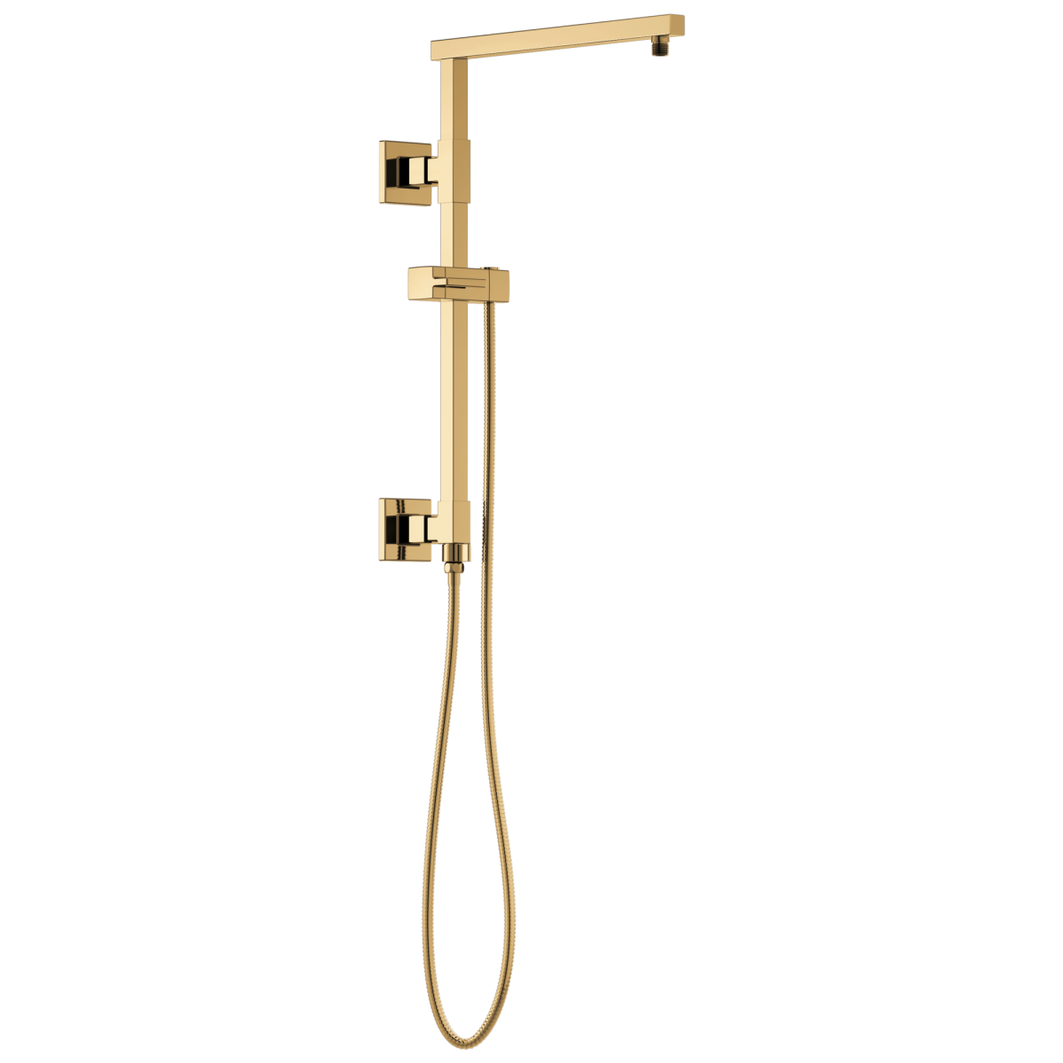 BRIZO Essential Shower 18" Linear Square Shower Column — Polished Gold