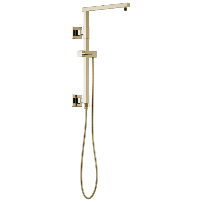 BRIZO Essential Shower 18" Linear Square Shower Column — Polished Nickel