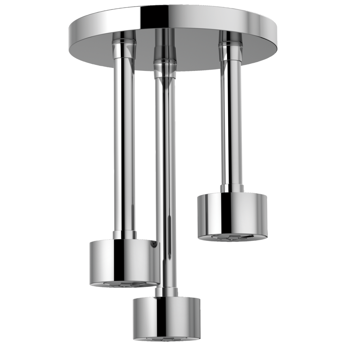 BRIZO Essential Shower Linear Round Single-Function H2Okinetic Pendant Raincan Shower Head — Chrome