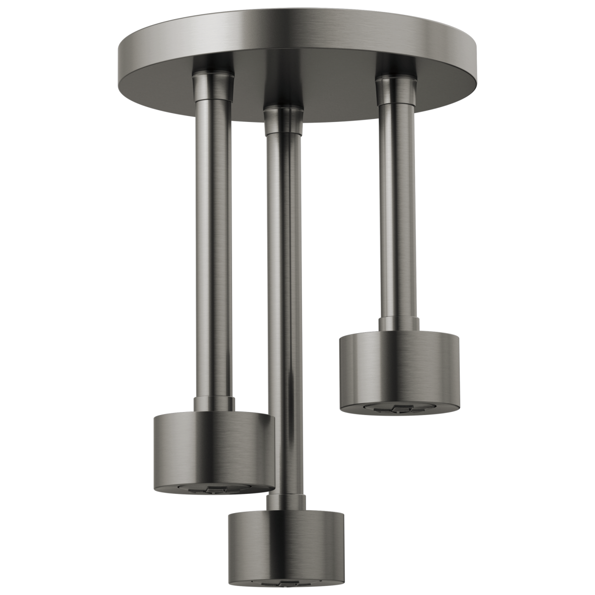 BRIZO Essential Shower Linear Round Single-Function H2Okinetic Pendant Raincan Shower Head — Luxe Steel