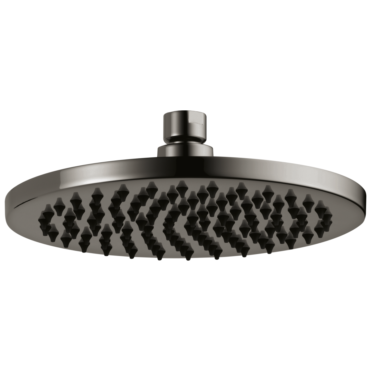 BRIZO Allaria 8" Linear Round Single-Function Raincan Shower Head - 2.5 GPM — Brilliance Black Onyx