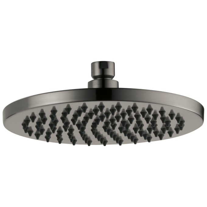 BRIZO Essential Shower 8" Linear Round Single-Function Raincan Shower Head - 2.5 GPM — Luxe Steel