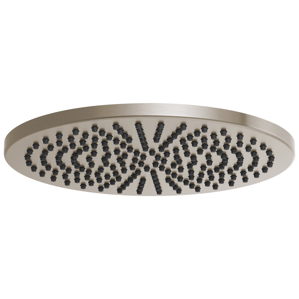 BRIZO Essential Shower 12" Linear Round Single-Function Raincan Shower Head - 2.5 GPM — Brushed Nickel
