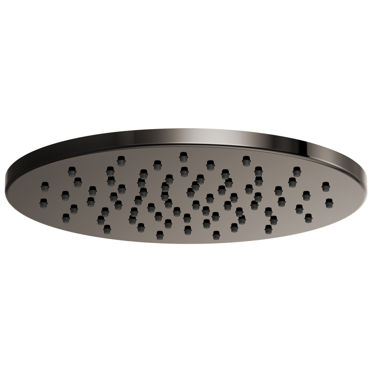 BRIZO Other 12" Linear Round Single-Function Raincan Shower Head - 1.75 GPM — Brilliance Black Onyx