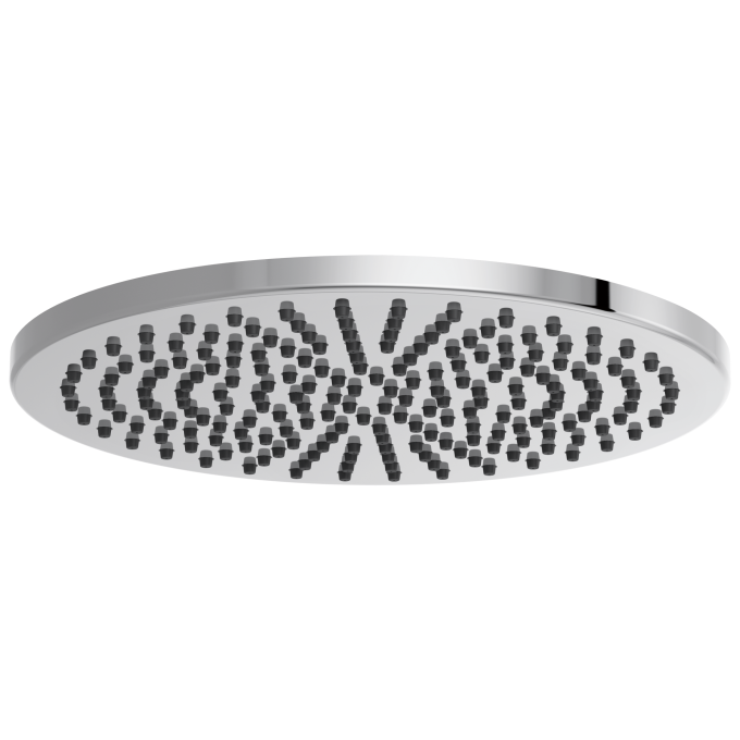 BRIZO Essential Shower 12" Linear Round Single-Function Raincan Shower Head - 2.5 GPM — Chrome