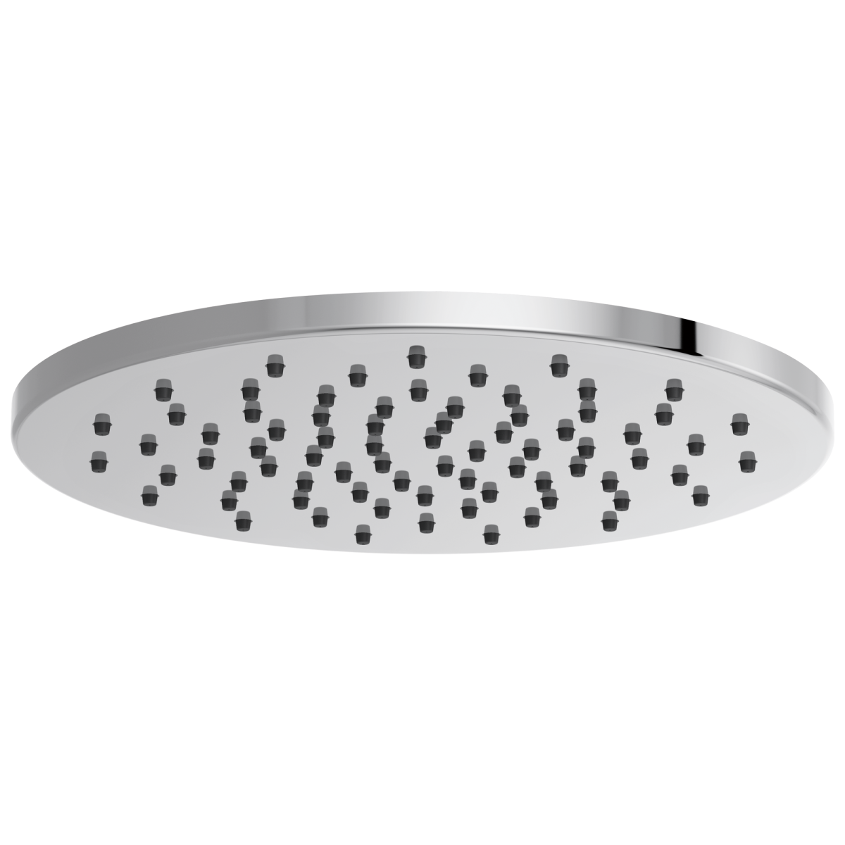 BRIZO Essential Shower 12" Linear Round Single-Function Raincan Shower Head - 1.75 GPM — Chrome