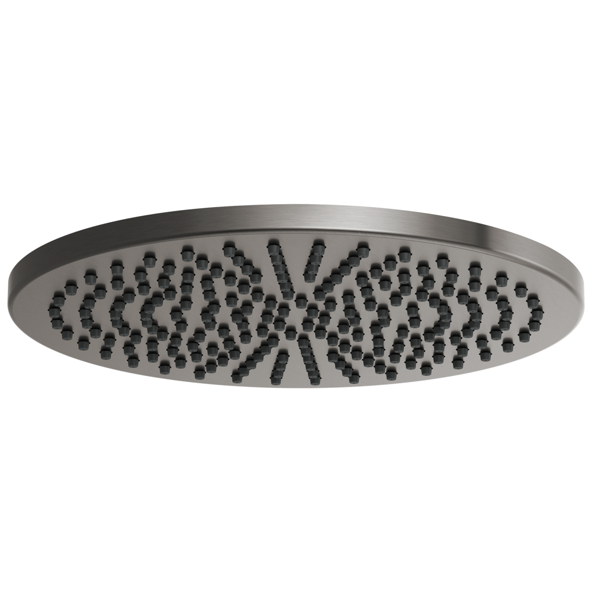 BRIZO Essential Shower 12" Linear Round Single-Function Raincan Shower Head - 2.5 GPM — Luxe Steel