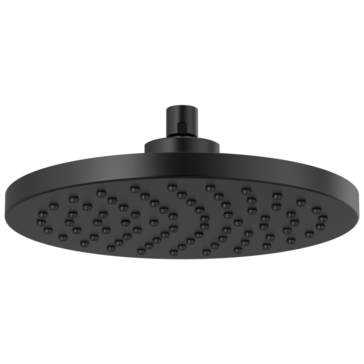 BRIZO Essential Shower 10" Linear Round Single-Function Raincan Shower Head - 1.75 GPM — Matte Black