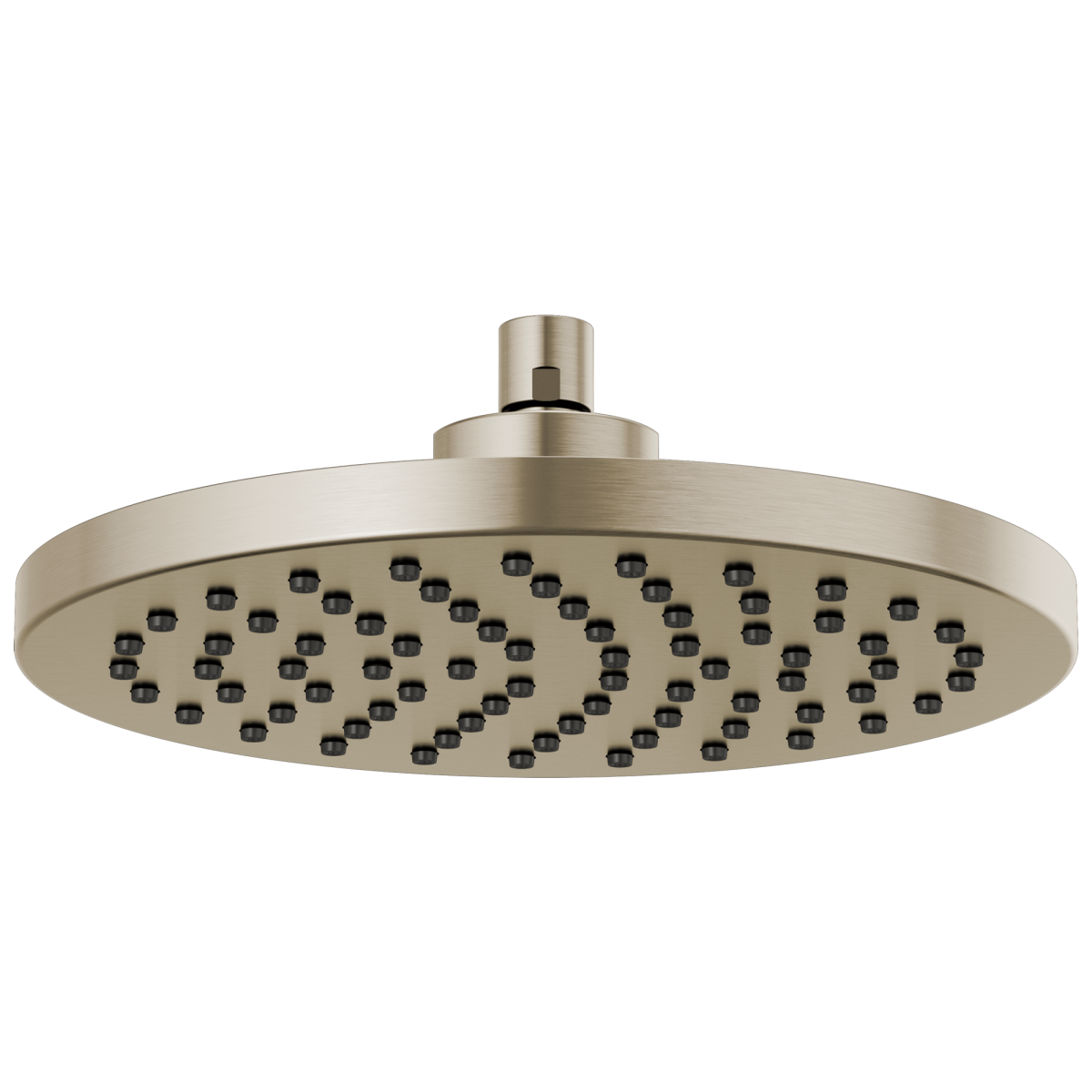 BRIZO Essential Shower 10" Linear Round Single-Function Raincan Shower Head - 2.5 GPM — Brushed Nickel
