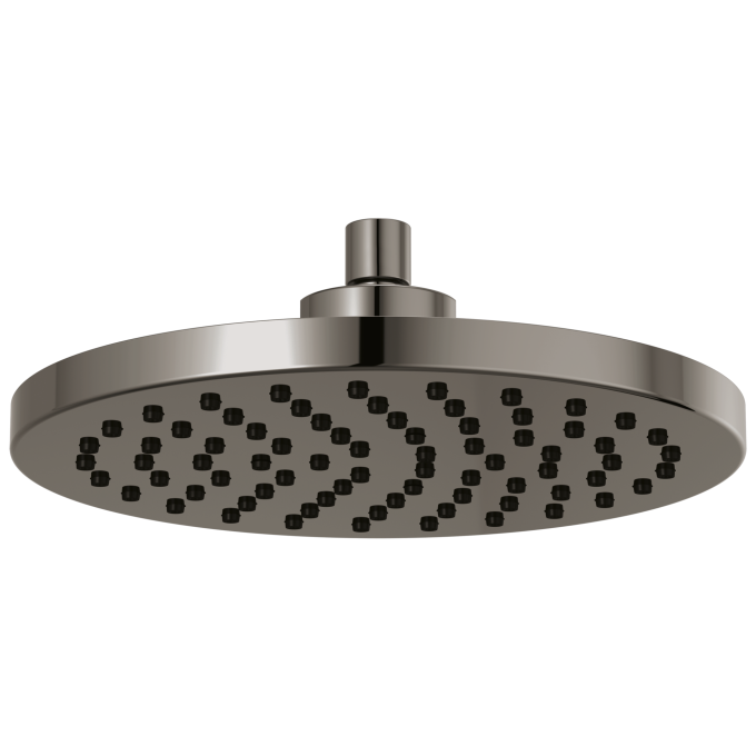 BRIZO Essential Shower 10" Linear Round Single-Function Raincan Showerhead — Brilliance Black Onyx