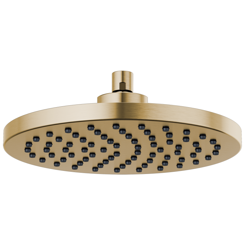 BRIZO Essential Shower 10" Linear Round Single-Function Raincan Shower Head - 2.5 GPM — Luxe Gold