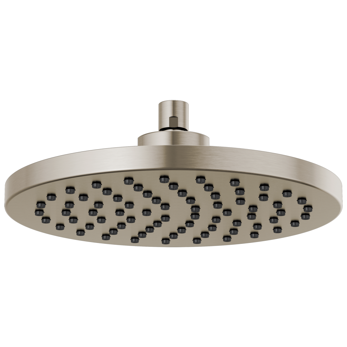 BRIZO Essential Shower 10" Linear Round Single-Function Raincan Shower Head - 1.75 GPM — Luxe Nickel