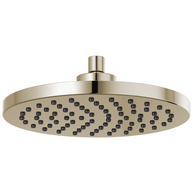 BRIZO Essential Shower 10" Linear Round Single-Function Raincan Shower Head - 1.75 GPM — Polished Nickel