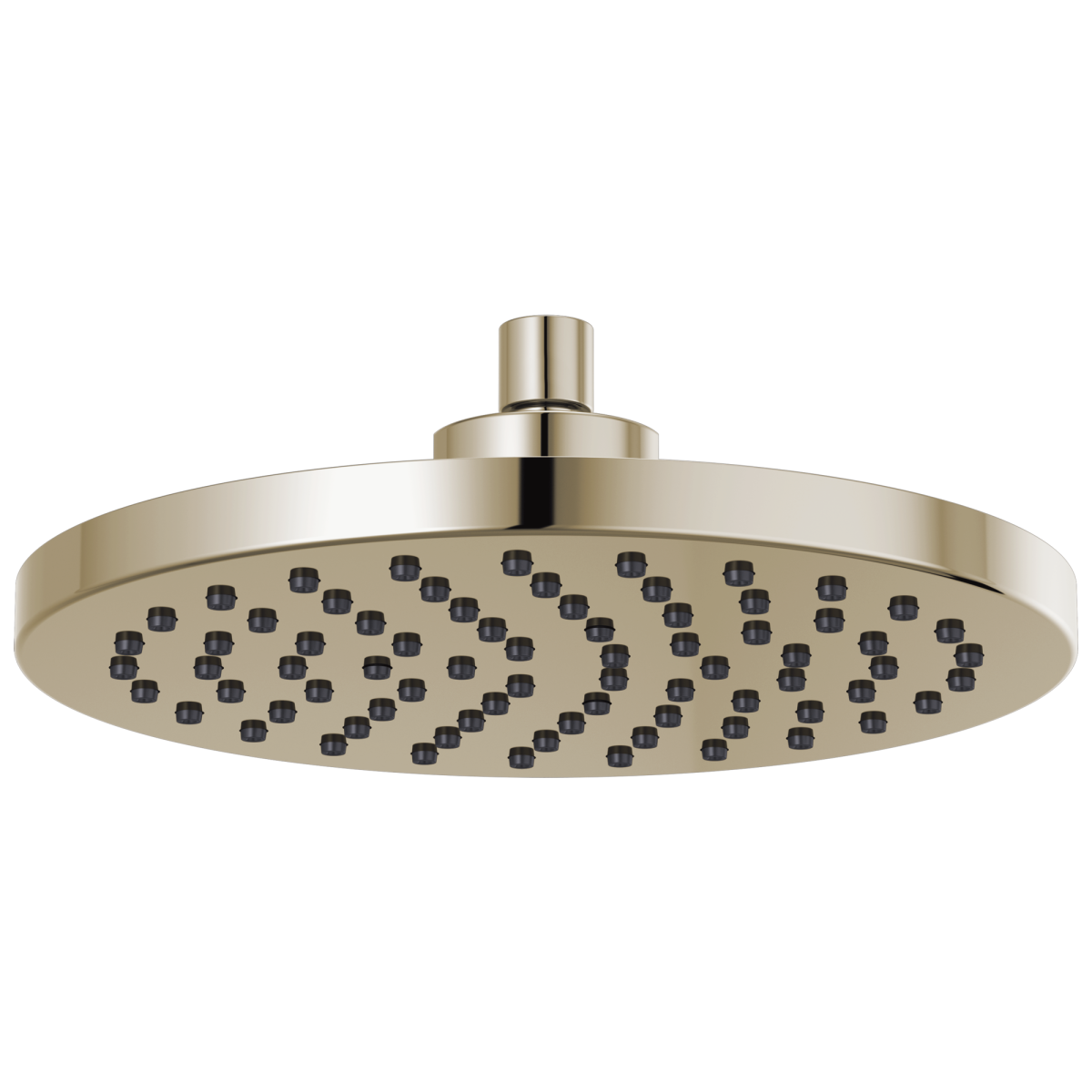 BRIZO Essential Shower 10" Linear Round Single-Function Raincan Shower Head - 2.5 GPM — Polished Nickel