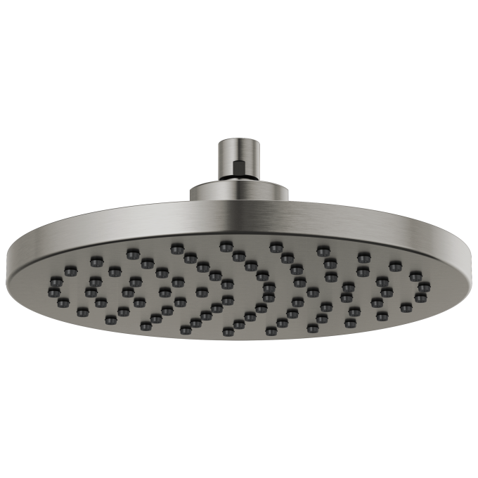 BRIZO Essential Shower 10" Linear Round Single-Function Raincan Shower Head - 1.75 GPM — Luxe Steel