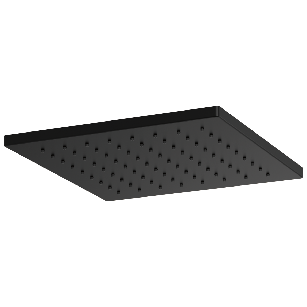 BRIZO Essential Shower 12" Linear Square Single-Function Raincan Shower Head - 1.75 GPM — Matte Black