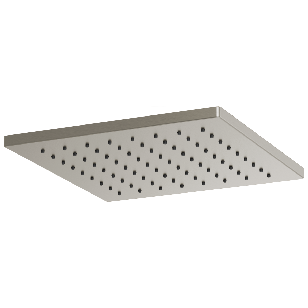 BRIZO Essential Shower 12" Linear Square Single-Function Raincan Shower Head - 1.75 GPM — Luxe Nickel