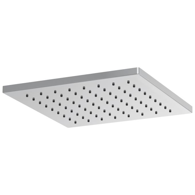BRIZO Essential Shower 12" Linear Square Single-Function Raincan Shower Head - 1.75 GPM — Chrome