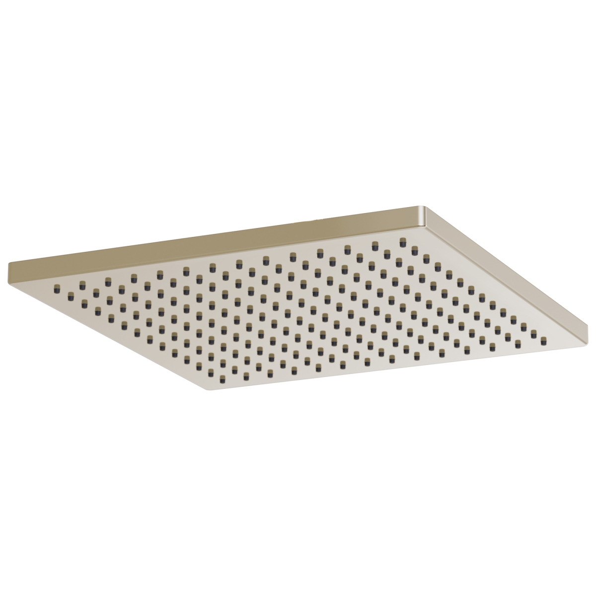BRIZO Essential Shower 12" Linear Square Single-Function Raincan Shower Head - 2.5 GPM — Polished Nickel