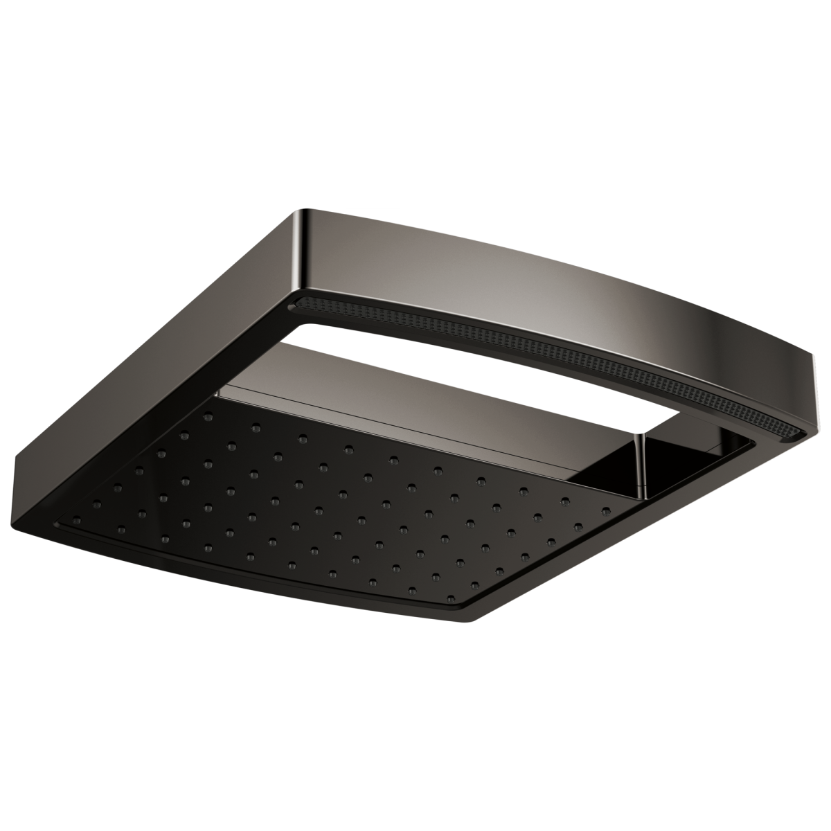 BRIZO Kintsu 14" Dual Waterway Multi-Function Raincan Shower Head - 2.5 GPM — Brilliance Black Onyx