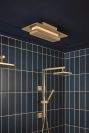 BRIZO Frank Lloyd Wright 21” Single-Function Raincan Shower Head with Integrated Lighting - 1.75 GPM — Luxe Gold