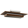Luxe Nickel / Teak Wood