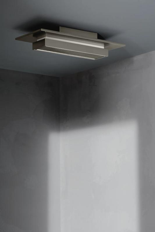 BRIZO Frank Lloyd Wright 21” Single-Function Raincan Shower Head with Integrated Lighting - 2.5 GPM — Luxe Steel