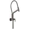 BRIZO Essential Shower 10 7/16" Linear Round Slide Bar Shower Arm And Flange — Luxe Steel
