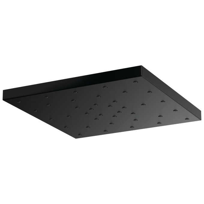 BRIZO Essential Shower 14” Linear Square H2OKINETIC Single-Function Raincan Shower Head 2.5 GPM — Matte Black