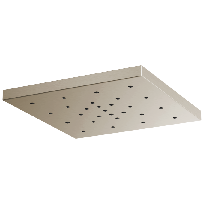 BRIZO Essential Shower 14” Linear Square H2Okinetic Single-Function Raincan Shower Head — Brushed Nickel
