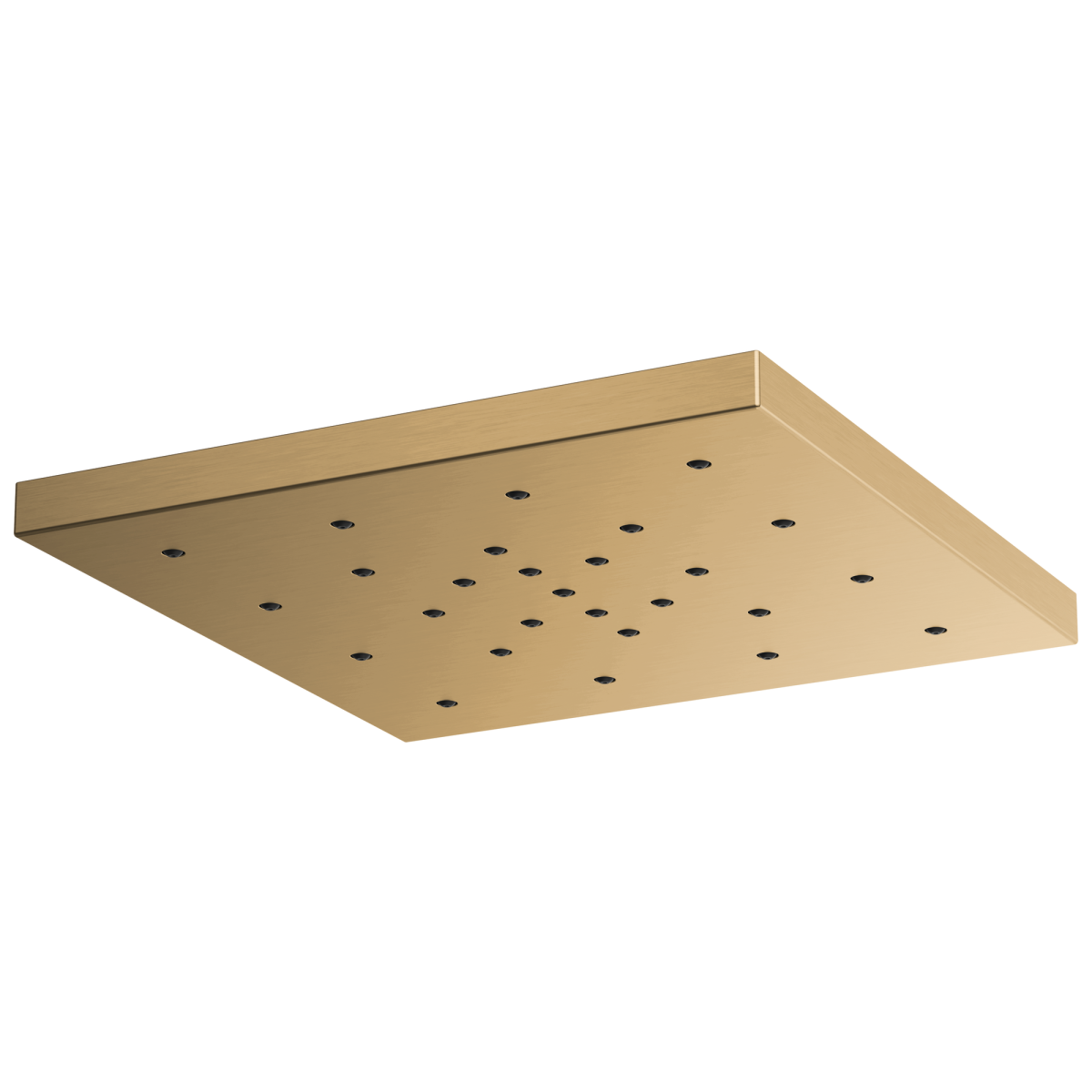 BRIZO Essential Shower 14” Linear Square H2Okinetic Single-Function Raincan Shower Head — Luxe Gold