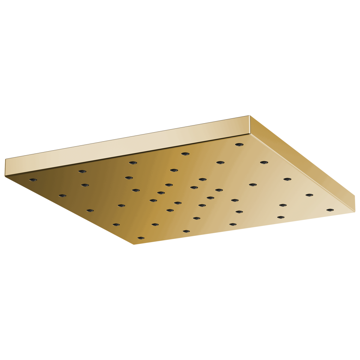 BRIZO Essential Shower 14” Linear Square H2OKINETIC Single-Function Raincan Shower Head 2.5 GPM — Polished Gold
