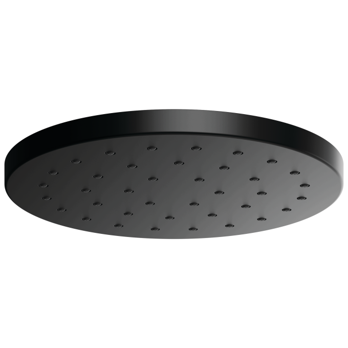 BRIZO Essential Shower 14” Linear Round H2OKINETIC Single-Function Raincan Shower Head 2.5 GPM — Matte Black