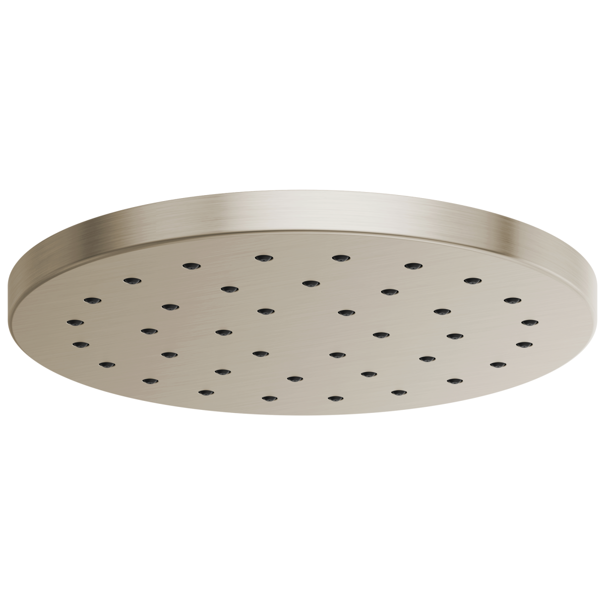 BRIZO Essential Shower 14” Linear Round H2OKINETIC Single-Function Raincan Shower Head 2.5 GPM — Brushed Nickel